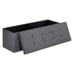 Sharkjm 43 in Folding Storage Ottoman Bench with Divider, Dark Gray - product image 1
