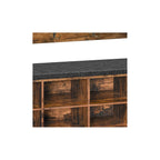 Sharkjm 39.4 in 12-Cubby Shoe Storage Bench with Wall-Mounted Coat Hooks, Rustic Brown - product image 3