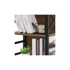 Sharkjm 27.6 in 3-Tier Small Bookcase with Backboard, Rustic Brown - product image 2
