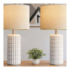 Sharkjm 23 in Ceramic Table Lamps, Set of 2, White - product image 2