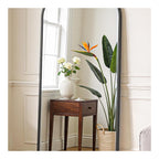 Sharkjm 64 x 21.5 in Arched Full-Length Floor Mirror with Stand, Black - product image 2